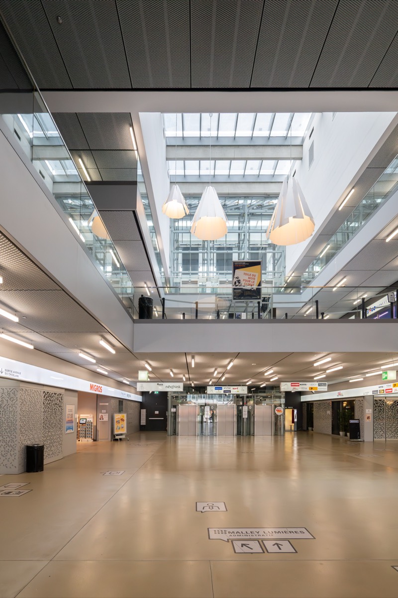 La place centrale de Malley Lumières